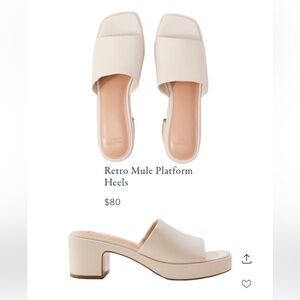 Abercrombie Retro Mule Platform Heels